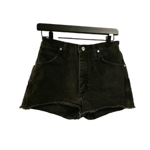 Reformation Repurposed Wrangler Black Denim Shorts High Rise Cut Offs Size 26